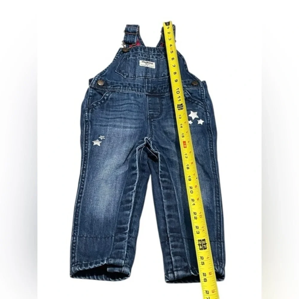 12 - 18 Month OshKosh Overalls Star Denim Pants Girls Toddler Boys Jeans Osh Kos